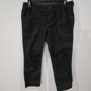 Athleta Sz 6 Womens Graphite Black Capri Cropped Denim Jeans